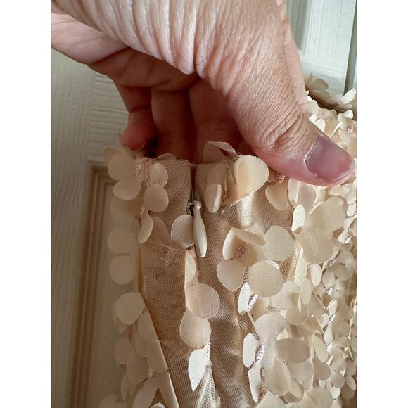 Anthropologie Tan Floral Mini Dress - Picture 8 of 9